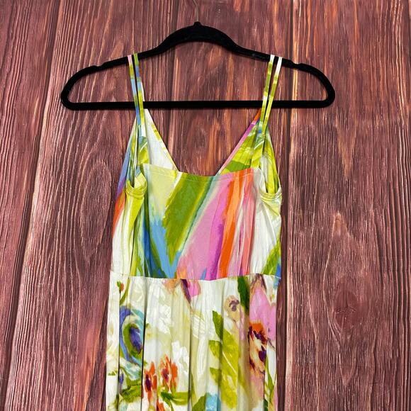 Jams World Womens Maxi Dress Floral Hawaiian Colorful Tropical Size Medium - Picture 8 of 11